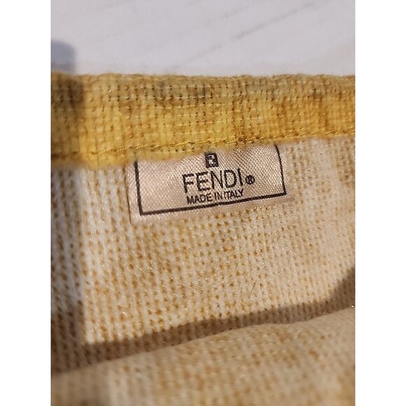 2 FENDI 15 x 15 dust travel purse shoe storage Bag cloth with drawstring vintage - Picture 7 of 7